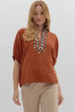 Rust Leopard Dolman Top image 0