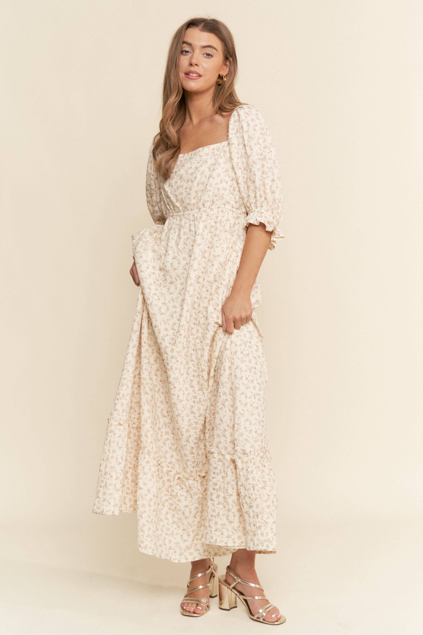 FLORAL PRINT MAXI DRESS