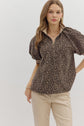 Leopard Half Zip Pullover Top image 1