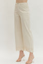 Scallop Eyelet Hem Ankle-Length Pant