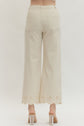 Scallop Eyelet Hem Ankle-Length Pant