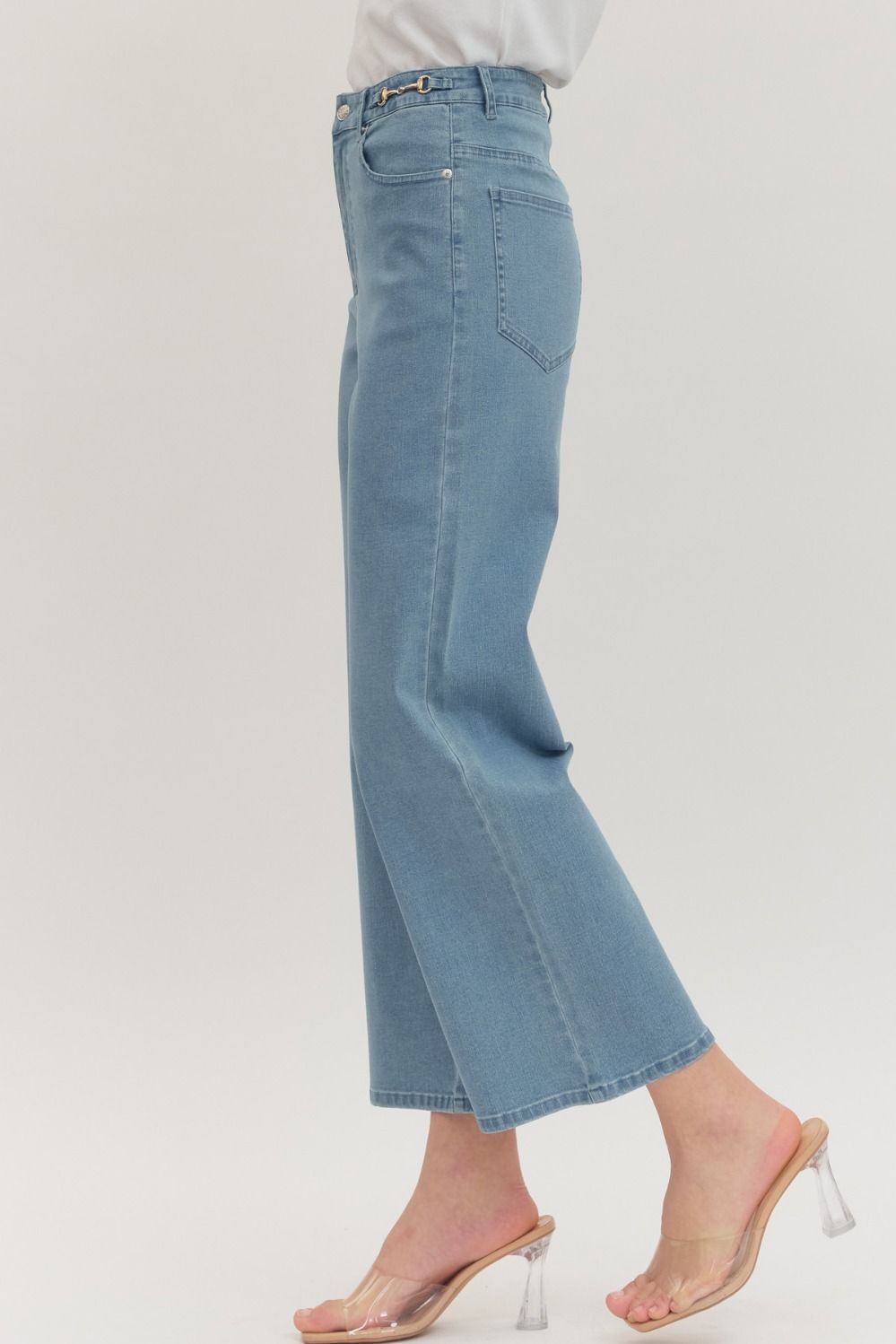 Straight Leg Pant Featuring Horsebit Detail