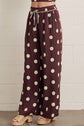 Brown Polka Dot Wide Leg Pant