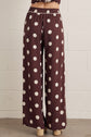 Brown Polka Dot Wide Leg Pant