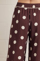 Brown Polka Dot Wide Leg Pant