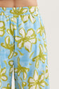 Floral Strapless Top with Floral Wide Leg Pants