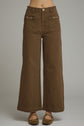 Solid Wide Leg Pant Featuring Horsebit Hardware