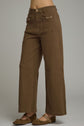 Solid Wide Leg Pant Featuring Horsebit Hardware