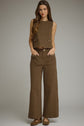 Solid Wide Leg Pant Featuring Horsebit Hardware