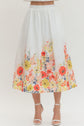 Floral Print Top & Midi Skirt