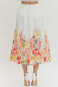 Floral Print Top & Midi Skirt
