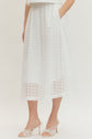 S30714 - White Eyelet Top and Skirt Set