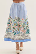 Striped Scenic Maxi Skirt