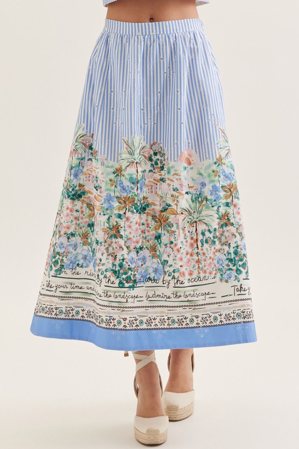 Striped Scenic Maxi Skirt
