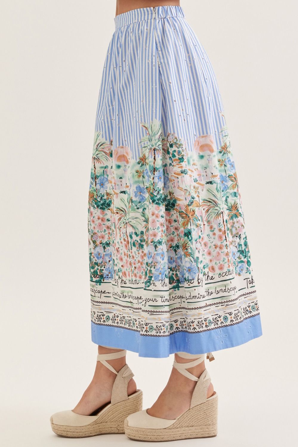 Striped Scenic Maxi Skirt