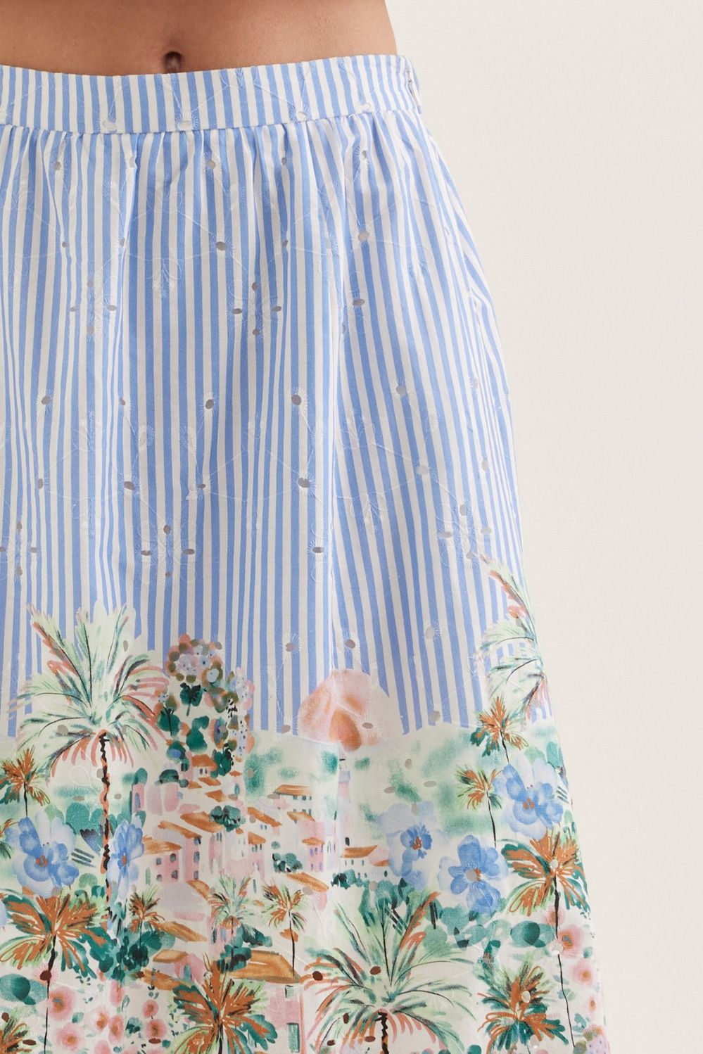 Striped Scenic Maxi Skirt
