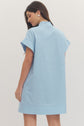 Solid Short Sleeve Mini Dress
