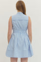 Blue Striped Sleeveless Mini