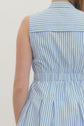 Blue Striped Sleeveless Mini