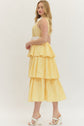 Striped Sleeveless Midi with Ruffle Hem