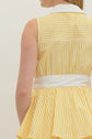Striped Sleeveless Midi with Ruffle Hem