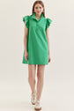 Solid Mini with Scallop Flutter Sleeve
