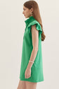 Solid Mini with Scallop Flutter Sleeve