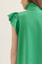 Solid Mini with Scallop Flutter Sleeve