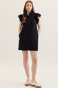 Solid Mini with Scallop Flutter Sleeve