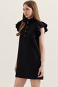 Solid Mini with Scallop Flutter Sleeve
