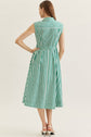 Striped Sleeveless Midi Featuring Self Tie Waist
