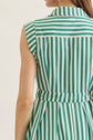 Striped Sleeveless Midi Featuring Self Tie Waist