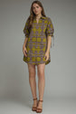 Martini Olive Print Mini Dress