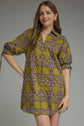 Martini Olive Print Mini Dress