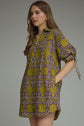 Martini Olive Print Mini Dress