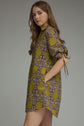 Martini Olive Print Mini Dress