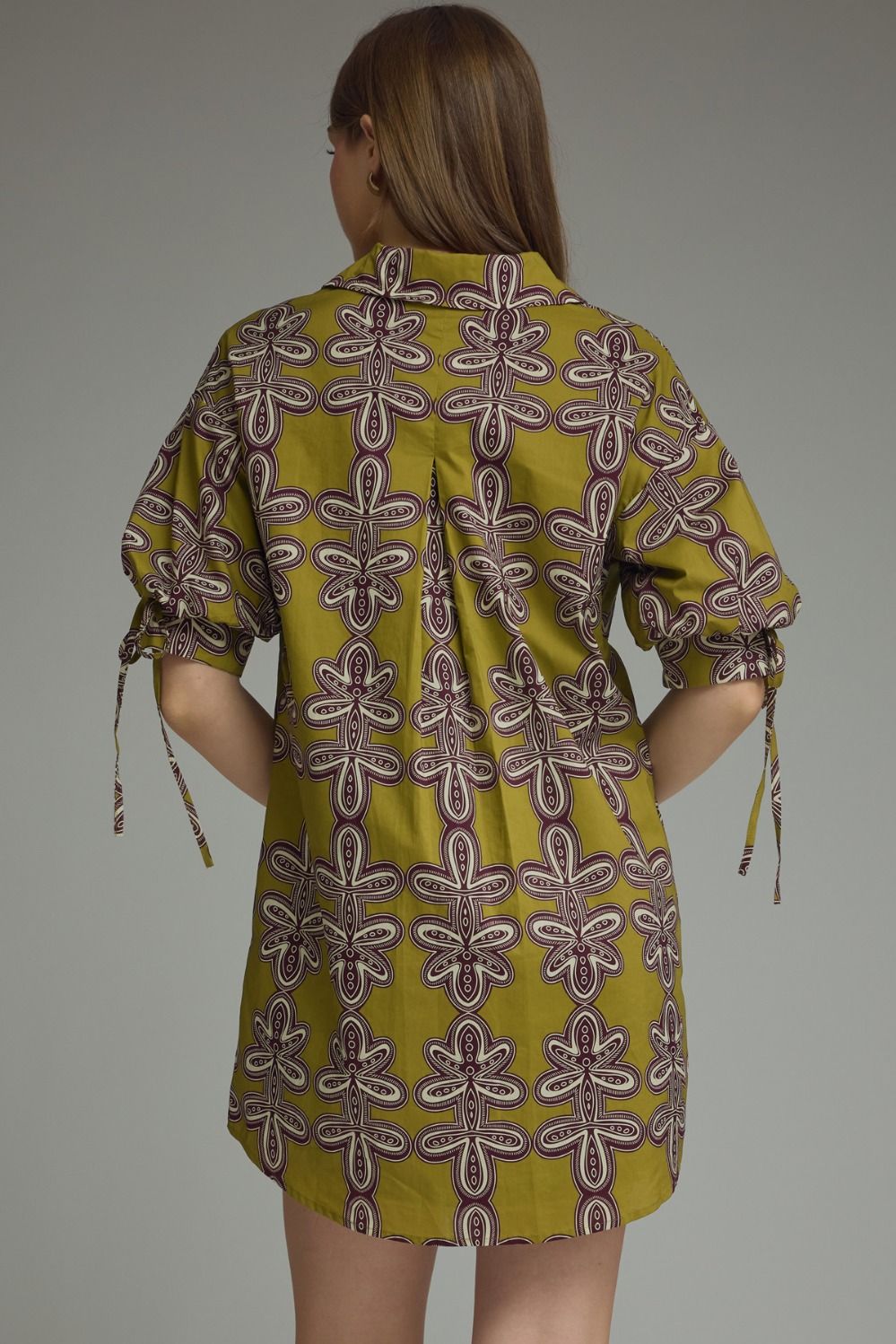 Martini Olive Print Mini Dress