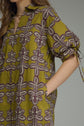 Martini Olive Print Mini Dress