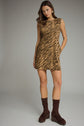 Zebra Print Sleeveless Mini Dress