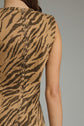 Zebra Print Sleeveless Mini Dress