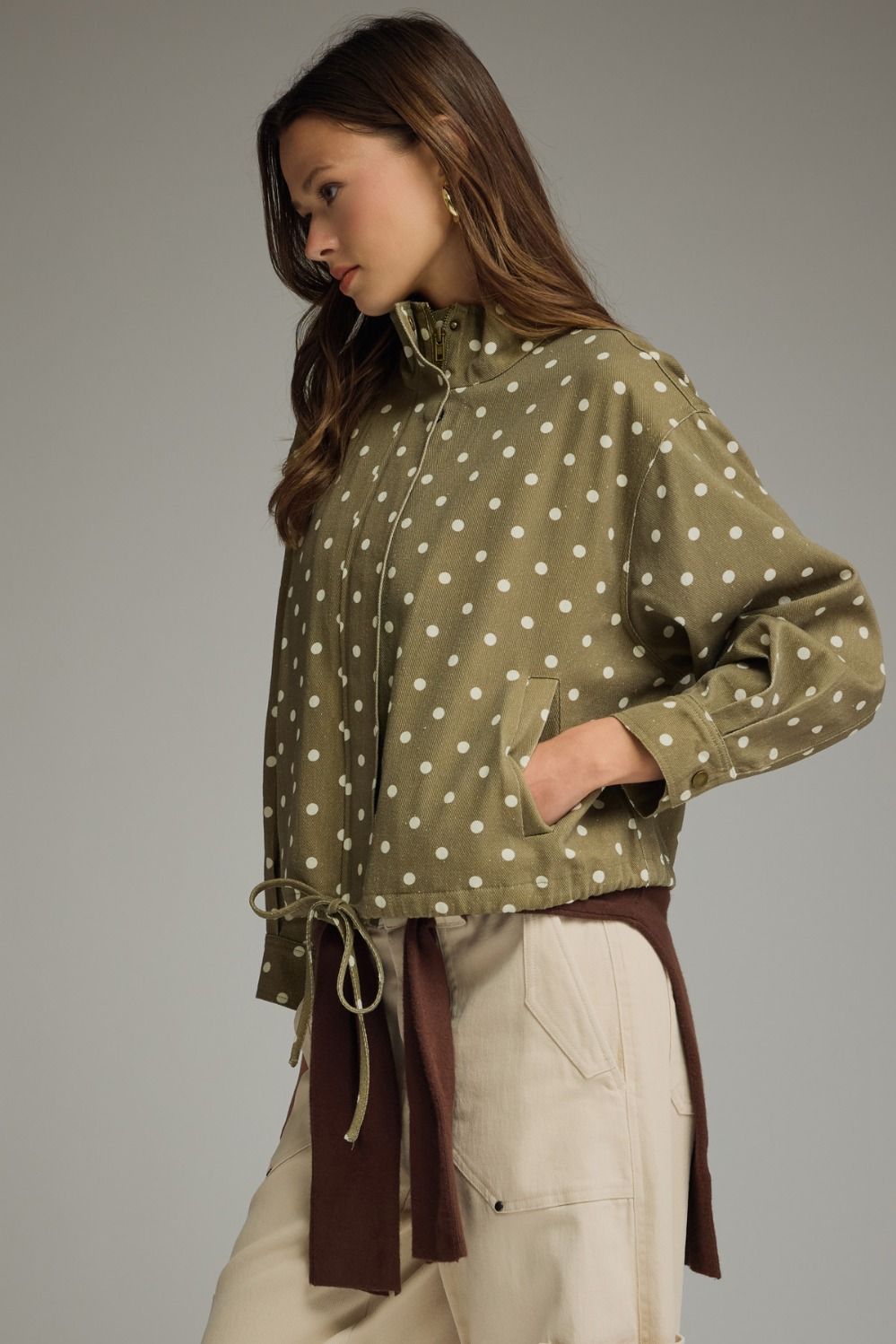 Polka Dot Denim Jacket