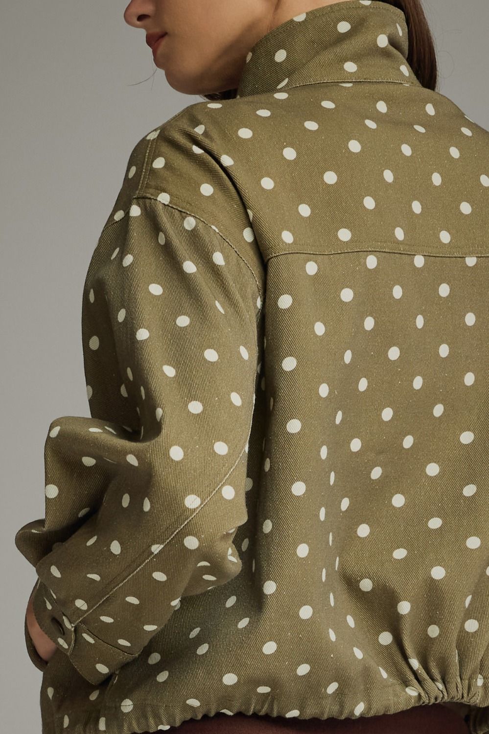Polka Dot Denim Jacket