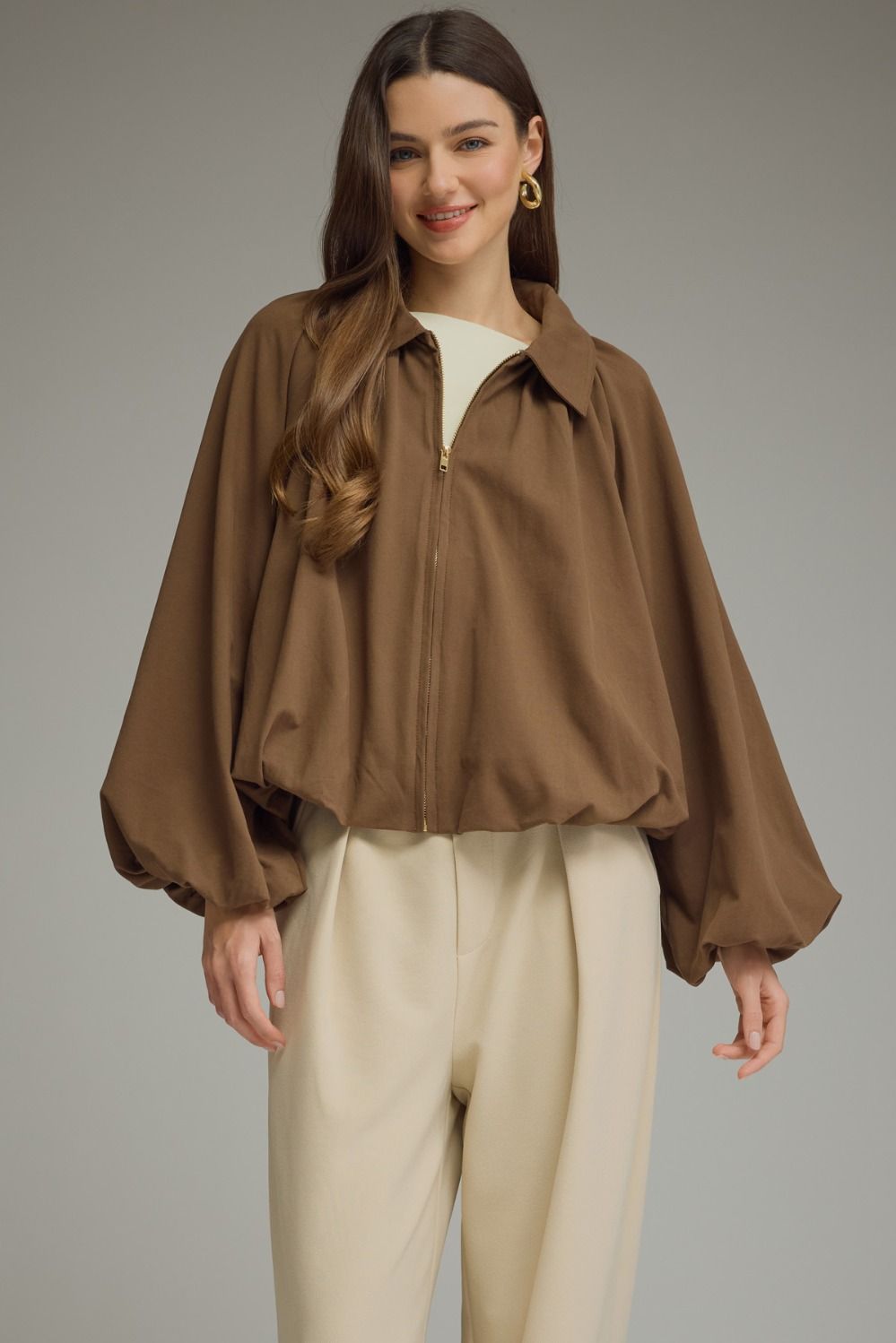 Solid Long Sleeve Jacket