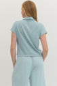Solid Knit Mock Neck Pullover Top