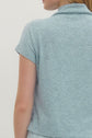 Solid Knit Mock Neck Pullover Top