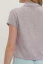 Solid Knit Mock Neck Pullover Top