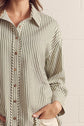 Long Sleeve Button Up Collard Top