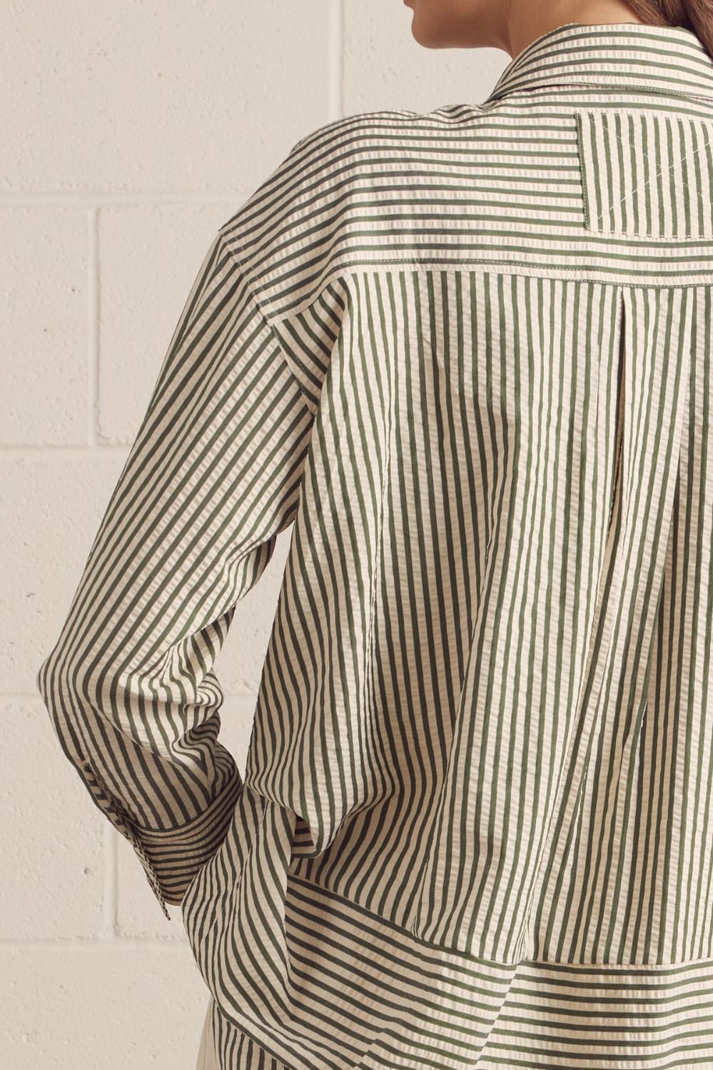 Long Sleeve Button Up Collard Top