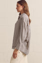 Long Sleeve Button Up Collard Top