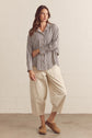 Long Sleeve Button Up Collard Top